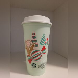 Starbucks Reusable holiday cup 2024 Mexico Editon candy ginger bear NEW